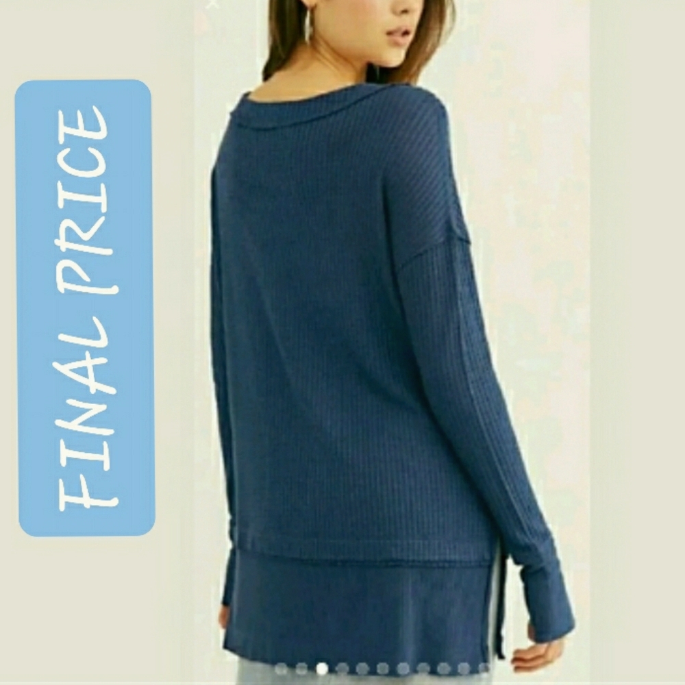 Free People North Shore Thermal Tunic Knit Top - Picture 1 of 13